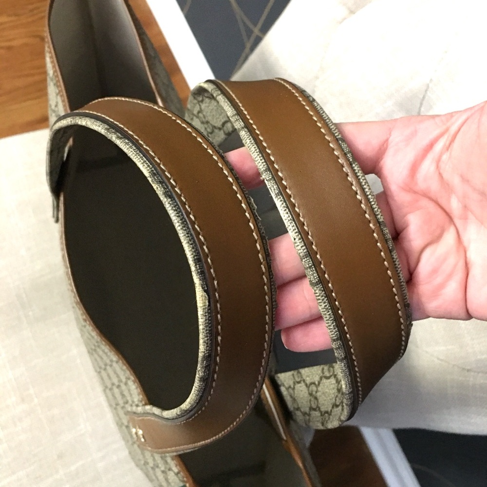 Gucci authentic brown monogram coated canvas tote bag - Picture 11 of 16